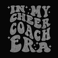 Transferts personnalisés en strass pour chemises, coach de cheerleading, pierres en cristal pour décorer les vêtements