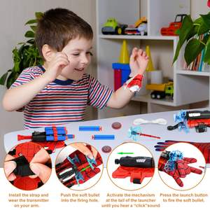 ของเล่นสไปเดอร์แมน ถุงมือยิงใยแมงมุม ของเล่นสำหรับเด็ก ปืนยิงใยแมงมุม คอสเพลย์ ซูเปอร์ฮีโร่ ของเล่นปืนสไปเดอร์ สำหรับเด็กผู้ชาย ของเล่นสนุกๆ ของขวัญคริสต์มาส - Product Image 1