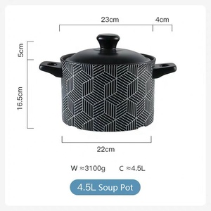 Open Fire Ready Minimalist Ceramic Non-Stick Casserole Set with Lid-Eco-Friendly <b>Cookware</b> for Milk/Pot/Soup - Product Image 5