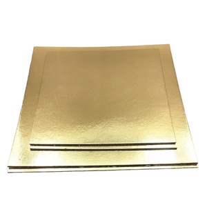 Tùy Chỉnh Vuông Bánh Các Tông Tùy Chỉnh Kích Thước Tùy Chỉnh Độ Dày 100 cái/túi Giấy Hội Đồng Quản Trị Vàng Cấp Thực Phẩm Sơ Sinh Thương Hiệu Khay Bánh Cơ Sở - Product Image 1