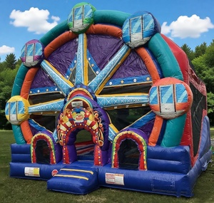 ชิงช้าสวรรค์ บ้านลมยักษ์ บ้านลมเป่าลมเชิงพาณิชย์พร้อมสไลเดอร์น้ำ บ้านเด้งดึ๋งขนาดใหญ่ บ้านลมเป่าลมขนาดใหญ่ - Product Image 5