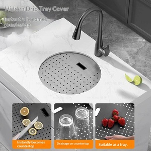 Lavello Sottopiano MOSHE <span class=keywords><strong>con</strong></span> Rubinetto Caldo/Freddo, Mini Lavello da Cucina Occidentale per Bancone Bar/Isola, in Acciaio Inox 304 - Product Image 2