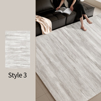 Tapis de salon moderne de luxe ALLEVI personnalisé en velours floral coupé, en coton, antidérapant, imperméable, résistant aux taches et écologique