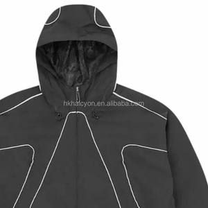 <b>Black</b> new style American fashion brand sport coat, men's and women's <b>windbreaker</b> jacket - Product Image 2