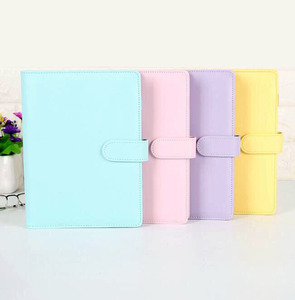 Personalizado de cuero de la PU, estilo coreano, las existencias kawaii color A5 A6 anillo planificador de cuero portátil - Product Image 1