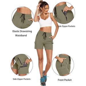 Shorts Deportivos de Senderismo para Mujer, Secado Rápido, Ligeros, con 4 Bolsillos, UPF 50+, Shorts Atléticos de Verano, Ropa Casual para Exteriores - Product Image 2