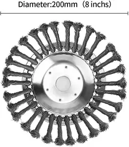 فرشاة إزالة الأعشاب الضارة من أسلاك الفولاذ المموجة عالية الأداء من الفولاذ