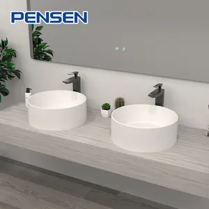 Solid Surface Corians Acrylic Bathroom Sink Acrylic Artificial Stone Foot Wash Basin