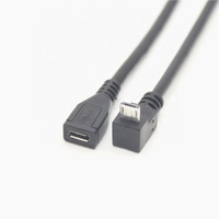 0,25 m 90 grad rechts nach links nach unten winkel Micro-USB 2.0 Verlängerungskabel für Mann zu Frau