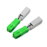 SC APC Fast Connector Assembly Indoor Fiber Optic Drop Cable Pre Polished Field Installable Cold Melt Quick Connector