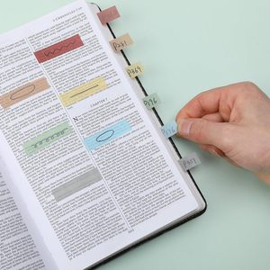 Benutzer definiertes Druck design Haft notizblock teiler Set Transparente Pastellfarben Planer Zeitschriften Tabs Lesezeichen - Product Image 4