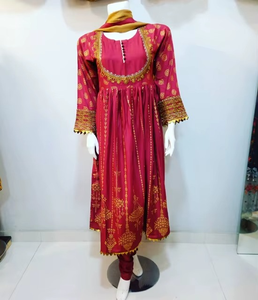 Ensemble de 3 pièces en coton pour femmes, shalwar kameez, avec broderie, style formel, design modeste, vêtements d'été - Product Image 2