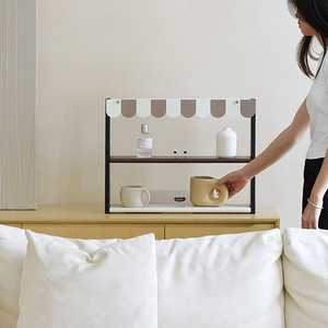 Support de rangement pour clés multicouche standard en fer, type rectangulaire minimaliste sur pied, pour l'organisation domestique et la décoration, porte-gobelets - Product Image 5