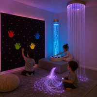 Éclairage de salle multisensorielle, tubes à bulles en fibre optique, panneaux muraux LED, équipement de salle multisensorielle apaisant pour salles Snoezelen, thérapie