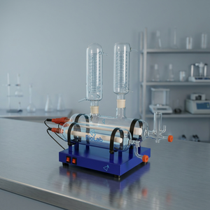 Unidad de Destilación Doble, Sistema de Purificación de Agua para Laboratorio, Aparato de Destilación de Vidrio de Alta Precisión para Uso en Laboratorio - Product Image 1