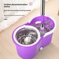 Ensemble de serpillière plate à essorage avec seau, article très vendu pour le nettoyage domestique, serpillière absorbante pour le nettoyage des sols