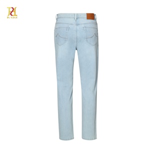 Pantalones Vaqueros <span class=keywords><strong>de</strong></span> Mezclilla para Hombre, Corte Slim Fit, Cintura Media, Color Azul Claro, Transpirables, Ligeros, para Primavera/Verano, Estilo Casual <span class=keywords><strong>de</strong></span> Negocios, Marca POLO - Product Image 2