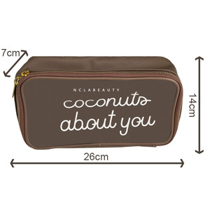 Trousse de Maquillage Transparente en PVC Brillant et Écologique pour Femme avec Fermeture Éclair, Motif Lettre et Design Trolley Mignon - Product Image 2