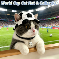 Chapeau de pêcheur réglable pour animaux de compagnie, modèle football 2026, pour chats et chiens, avec protection anti-chute des oreilles, toutes saisons, accessoires pour animaux