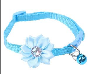 Collier en Nylon Réglable Réfléchissant avec Diamant et Fleur pour Animaux <span class=keywords><strong>de</strong></span> Compagnie, Collier avec Rubans pour Petits Chiens, Coloré, Bon Marché - Product Image 3