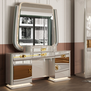 उच्च अंत क्लासिक शाही लक्जरी बेडरूम सेट पूर्ण डबल किंग आकार के बिस्तर लकड़ी के आधुनिक तुर्किश-बुल बेडरूम फर्नीचर सेट - Product Image 4