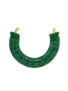 สร้อยคอทำมือประดับลูกปัดสีเขียวสำหรับผู้หญิง สไตล์โบฮีเมียน เครื่องประดับแนวชาติพันธุ์ เหมาะสำหรับงานเทศกาลและงานปาร์ตี้ - Product Image 2