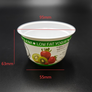 Vaso de Plástico Desechable de 200 ml/200 g para Yogur de <span class=keywords><strong>Fresa</strong></span> y Kiwi <span class=keywords><strong>con</strong></span> Sello de Aluminio - Product Image 2