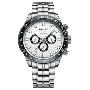 นาฬิกาข้อมือผู้ชาย <span class=keywords><strong>BOYZHE</strong></span> WL039 ตัวเรือนสีดำ หน้าปัดสีขาว ระบบออโตเมติกจักรกล กันน้ำ ราคาประหยัด - Product Image 2