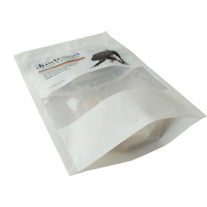 Sac de nourriture pour animaux de compagnie étanche à l'humidité de petite taille avec fermeture à glissière et fenêtre Emballage de nourriture pour chien à impression personnalisée en plastique PE - Product Image 5
