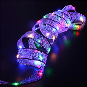 40 LED 리본 창 커튼 조명 문자열 램프 하우스 파티 장식 눈에 띄는 축제 조명 크리스마스 장식 - Product Image 3