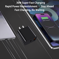 Chargeur GaN ignifuge PD 35W avec prise US, un seul port USB-C, protection OTP/OVP/OCP, certifié ETL et FCC