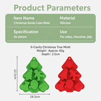 Moule en silicone de Noël, moule à gâteau en forme de sapin de Noël, moule de cuisson de qualité alimentaire pour chocolat, bonbons, mousse, ustensiles de cuisson personnalisés pour les fêtes