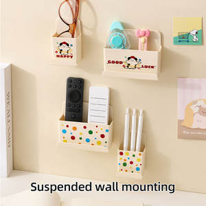 Cartoon <strong>Remote</strong> Control Mobile Phone Plug Holder Charging Rack Wall Mounted <strong>Organizer</strong> Storage Box Tea Table Office <strong>Organizer</strong> - Product Image 5