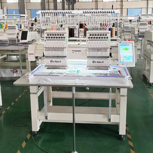 เครื่องปักคอมพิวเตอร์อุตสาหกรรมแบบ 2 หัว รุ่นใหม่ พร้อมมอเตอร์และชุดเกียร์ ความแม่นยำสูง สำหรับปักหมวก เสื้อผ้า และงานปักแบบเรียบ - Product Image 2