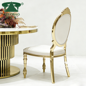 Sillas de Princesa Real de lujo con marco de acero inoxidable para novia y novio para sala de estar - Product Image 3