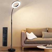 Base robuste rotative à 360 ° à col de cygne flexible sans basculement lampadaire à anneau LED avec télécommande 2.4G