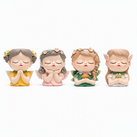 Ornement de bureau en résine elfe mignon, pot de fleurs pour plantes succulentes, pot de fleurs créatif pour décoration de cour, récipient pour plantes en pot