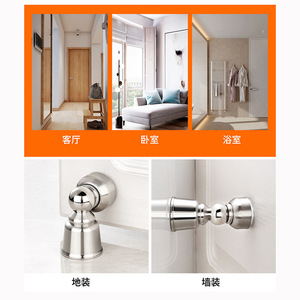 ตัวกั้นประตูสแตนเลส Y-888 ติดผนังแบบแม่เหล็ก ทนทาน ฮาร์ดแวร์สำหรับบ้าน - Product Image 4