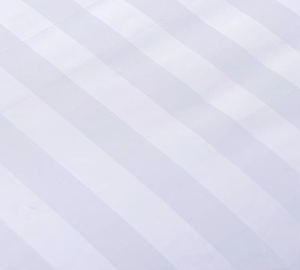 100% algodón satén blanco raya Hotel edredón sábana tela 1cm/3cm rayas ligero y transpirable sábanas ecológicas - Product Image 2