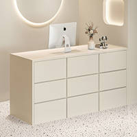 Comptoir de réception de luxe léger pour entreprise, salon de beauté, supermarché, petite table de comptoir