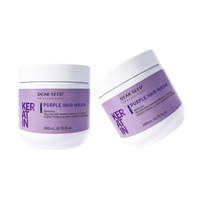 Krim Perawatan Rambut Kering Profesional Purple Keratin Formula Perbaikan Rambut Menetralisir Warna Kuning Oranye Pirang Abu-abu