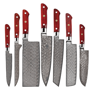 Venta al por mayor de alta calidad de 67 capas de acero al carbono de Damasco cuchillo de pan con mango de palisandro <span class=keywords><strong>cuchillos</strong></span> de cocina - Product Image 1