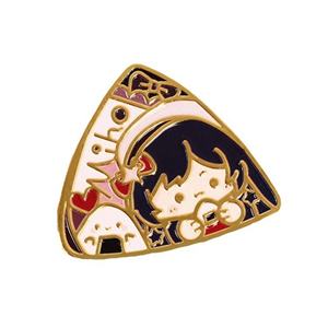 Insignias Metálicas Modernas de Dibujos Animados al por Mayor, Diseño Personalizado, Emblemas Escolares Conmemorativos Chapados en Oro con Resina Epoxi para Regalos de Eventos - Product Image 2