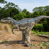 Costume de dinosaure robotique réaliste grandeur nature pour Halloween, design léger pour une utilisation en intérieur/extérieur, écoles, parcs d'attractions