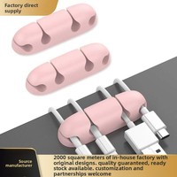 JIAZHAO RY0031 Nouveau Organisateur de Câbles de Bureau Série CR en Silicone, Enrouleur Créatif, Support de Prise et Clip, Lot en Gros