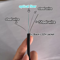 1 Core Drop Cable 3 Steel Wire Sling G657A1 GJYXCH FTTH Cable de fibra óptica 1km 10km Outdoor Drop Wire Cable