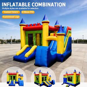 Castillo Inflable Infantil Colorido, Castillos <span class=keywords><strong>Hinchables</strong></span> para Exteriores, Castillo Inflable para Saltar, Brincolín Inflable para Exteriores - Product Image 2