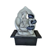 Fuente de Agua Zen con Buda para Mesa, Cascada con Luz LED para Interiores, Escritorio, Estatua de Buda Hecha a Mano, Fuentes Decorativas