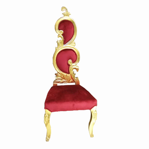 Chaises Trône Royales Dorées à Dossier Haut et Abordables pour Mariage, Chaise de Luxe pour Marié et Mariée, Chaise d'Hôtel Antique pour Banquet - Product Image 4