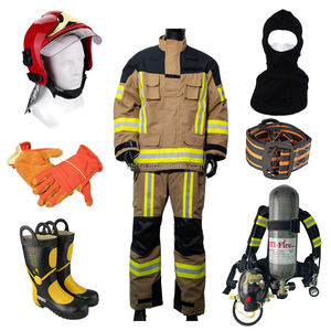 EN469 Nomex Aramide <span class=keywords><strong>Pompier</strong></span> Costume <span class=keywords><strong>Pompier</strong></span> Uniforme Costumes Lutte Contre L'incendie Costume <span class=keywords><strong>Pompier</strong></span> Costume Vêtements SCBA PPE - Product Image 1